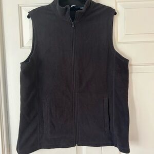 Lands' End Women's Black Fleece Vest